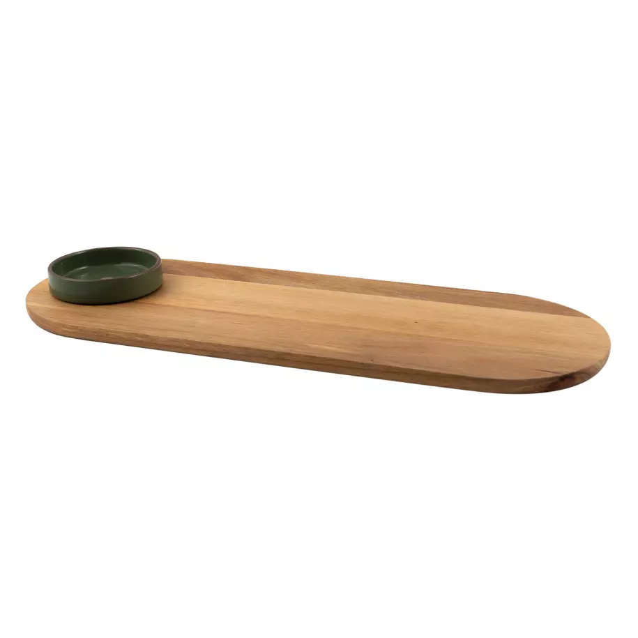 Sharing ovale serveerplank uit acacia 50x18x2 FSC® Pointvirgule