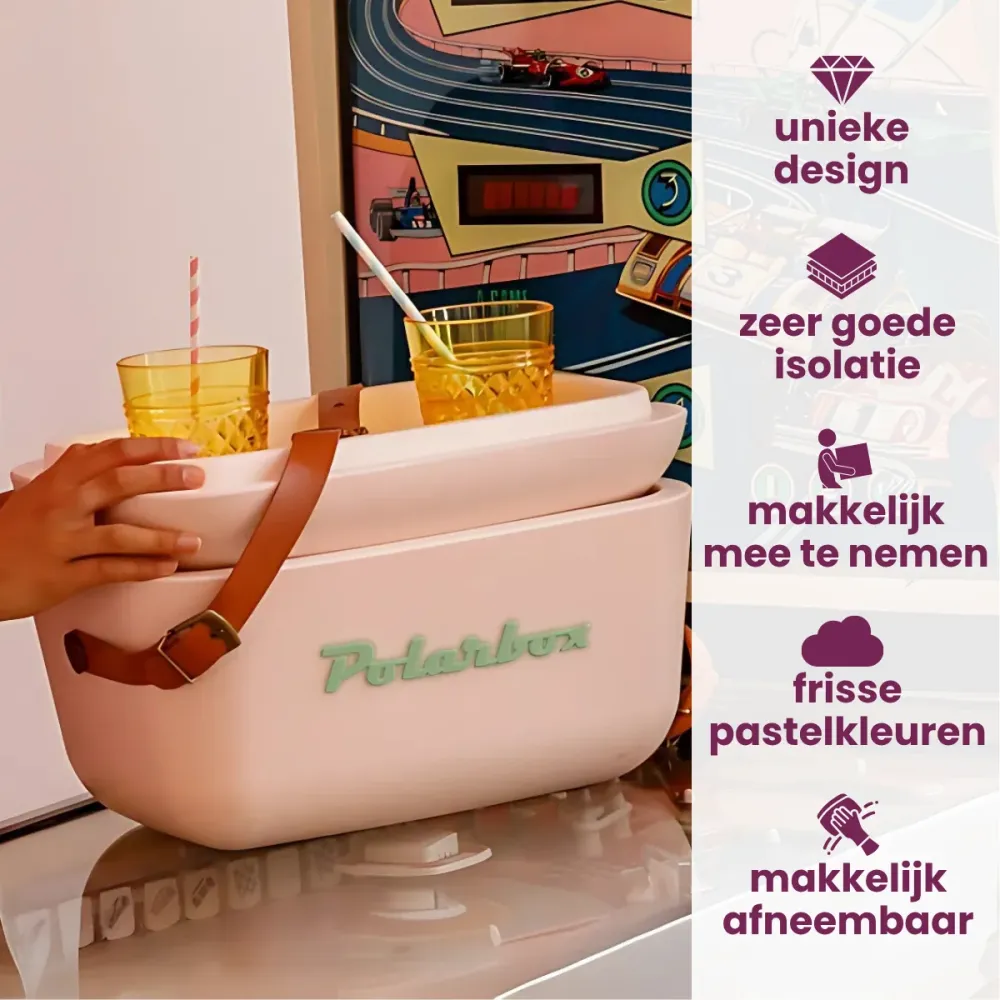 Polarbox Koelbox met Schouderband - Nude Olive Green - 12 Liter