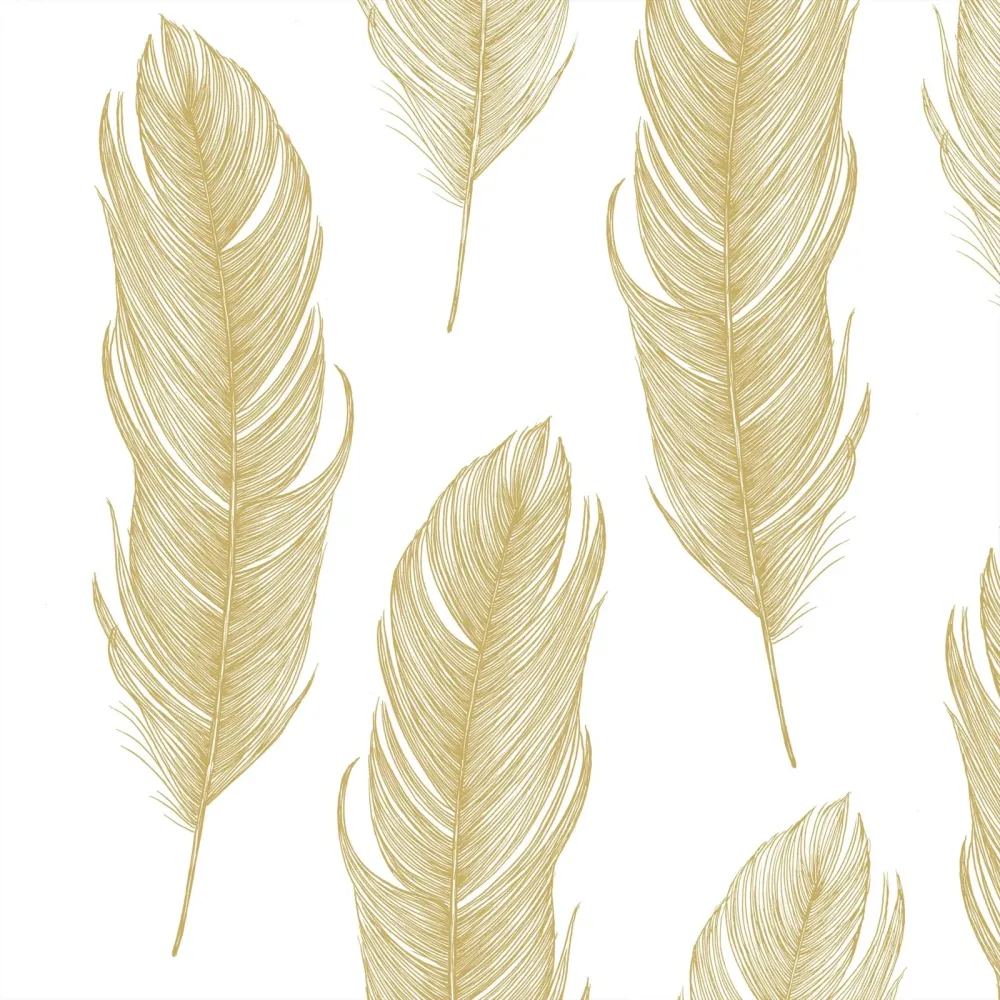 PPD 1332124 Serviet 33x33 Elegant Feather gold