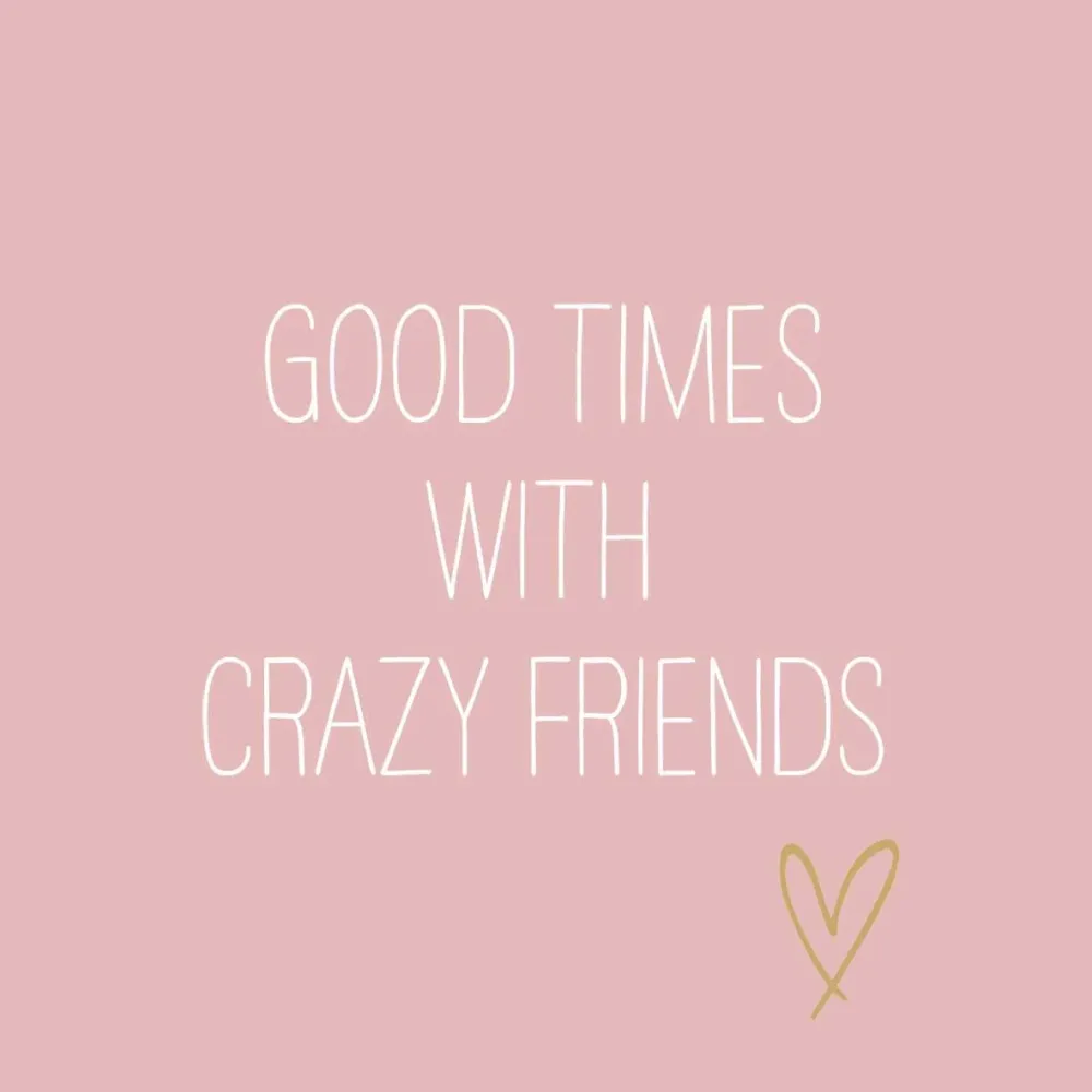 PPD Crazy Friends rosè Napkin 33x33