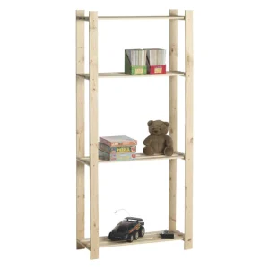 Houten rek 4 planken PRACTO HOME