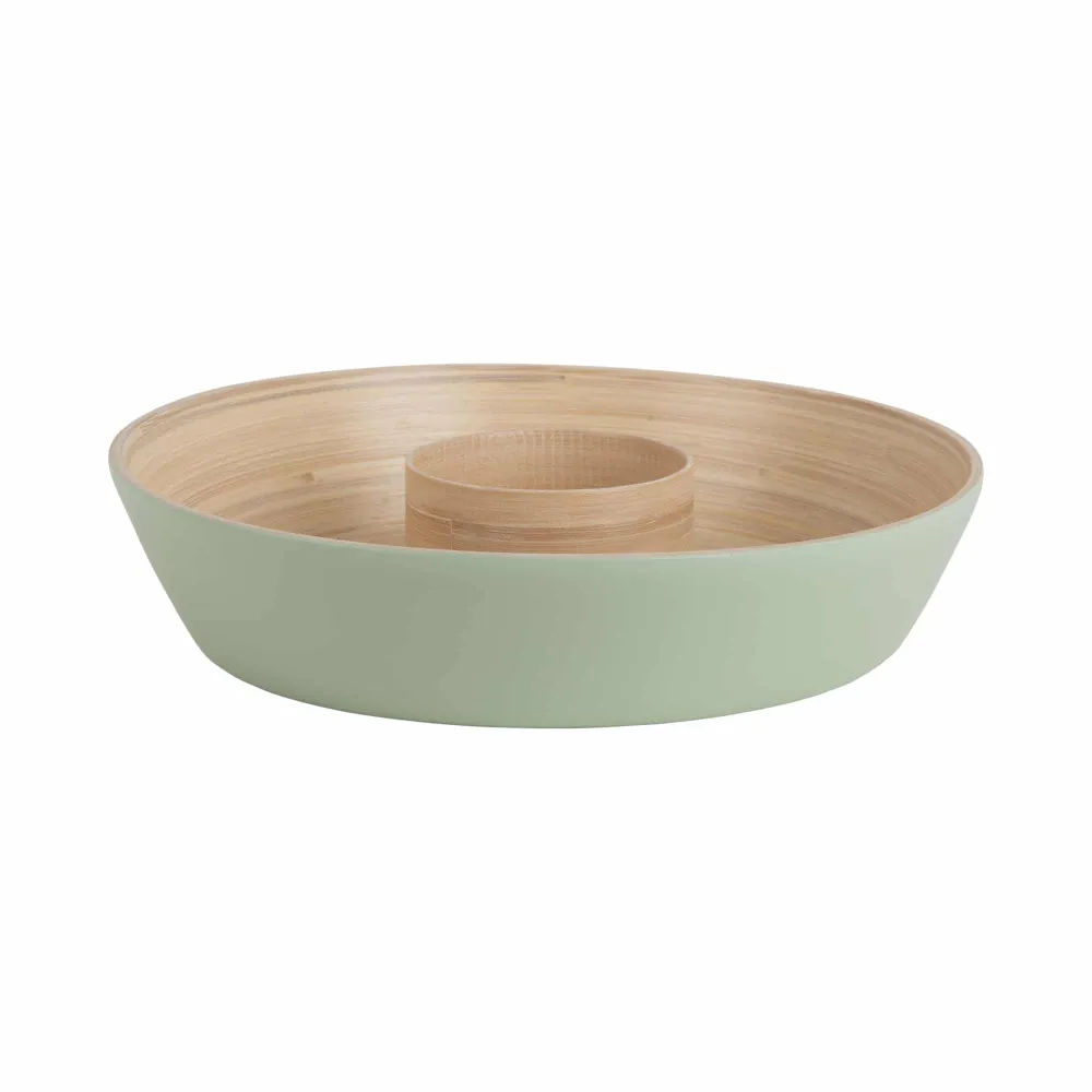 Present Time schaal Puro Chip & Dip - groen - Ø30cm