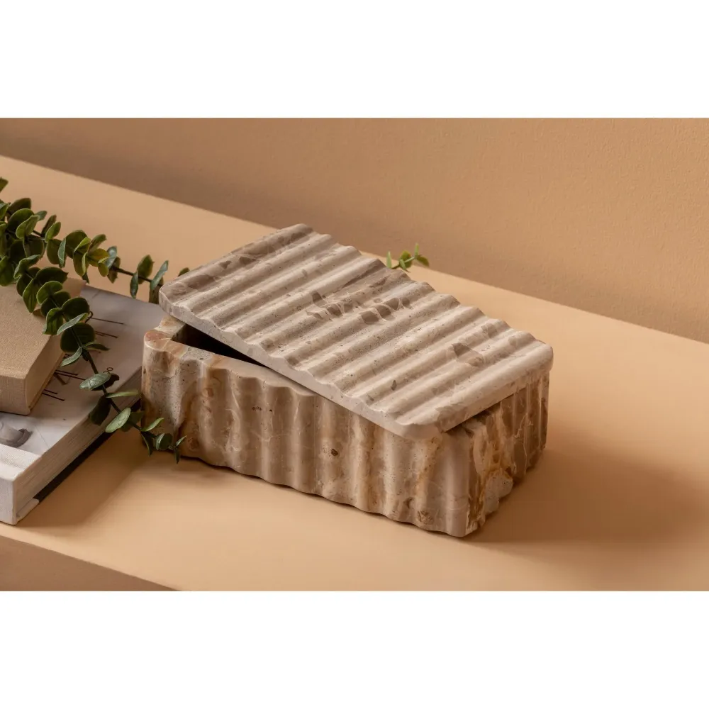 Present Time schaal Rectangle - bruin - 22x13x8cm