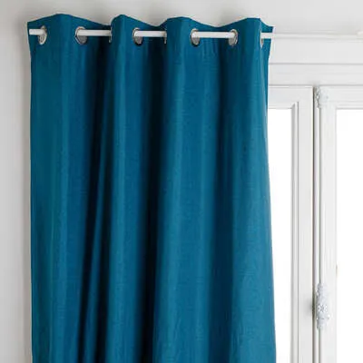 Gordijn compleet verduisterend blauwgroen 140x260cm PRIFIX shop