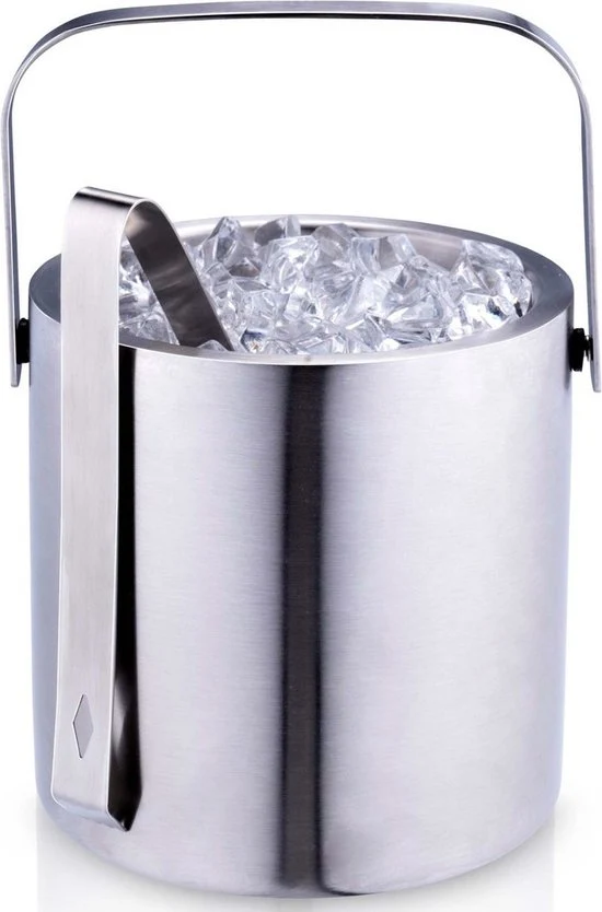 Ijsemmer inox met tang luxe PRIFIX shop