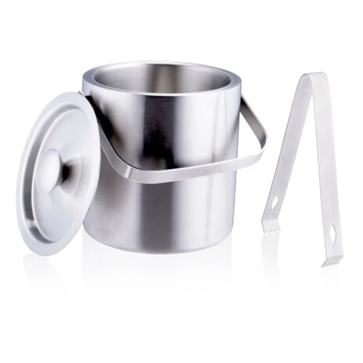 Ijsemmer inox met tang luxe PRIFIX shop