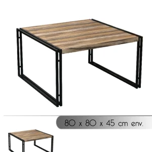 Salon tafel hout look LAATSTE STUK PRIFIX shop