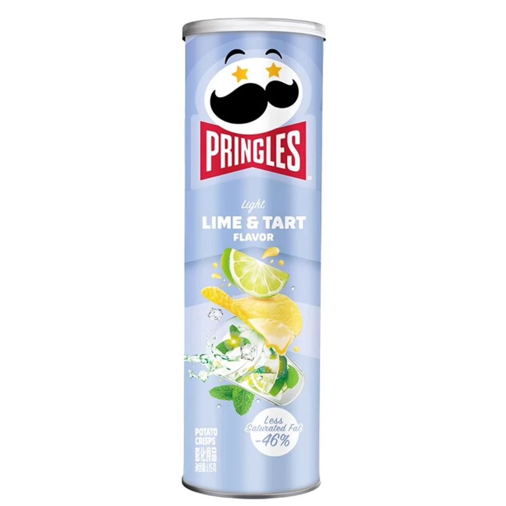 Pringles Light Lime and Tart, chips met limoentaart smaak van 115g