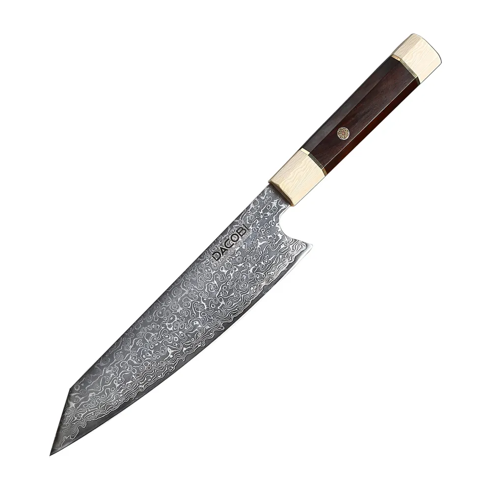 Professioneel Kiritsuke mes C13, Damascus staal 67 lagen