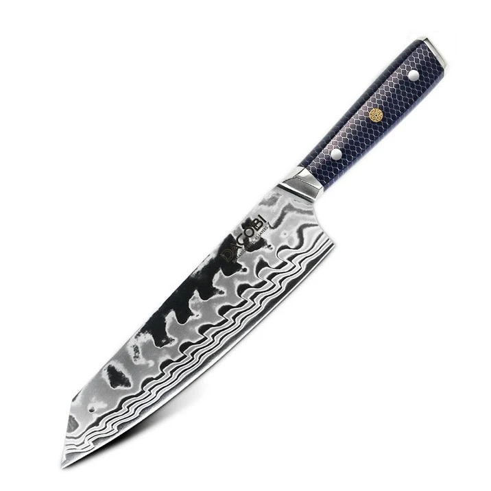 Professioneel Kiritsuke mes C14, Damascus staal 45 lagen