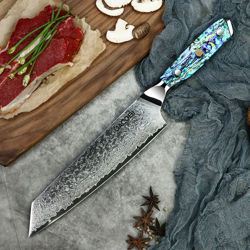 Professioneel Kiritsuke mes C24, Damascus staal 67 lagen