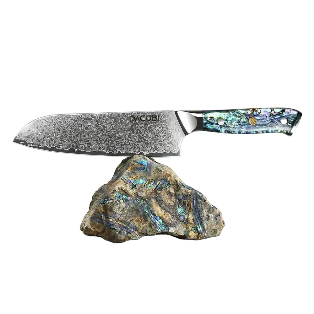 Professioneel Santoku mes C23, Damascus staal 67 lagen