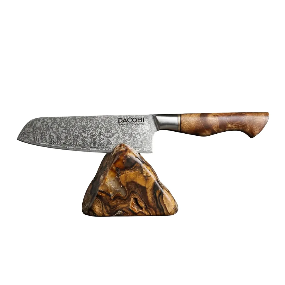 Professioneel Santoku mes C33, Damascus staal 67 lagen