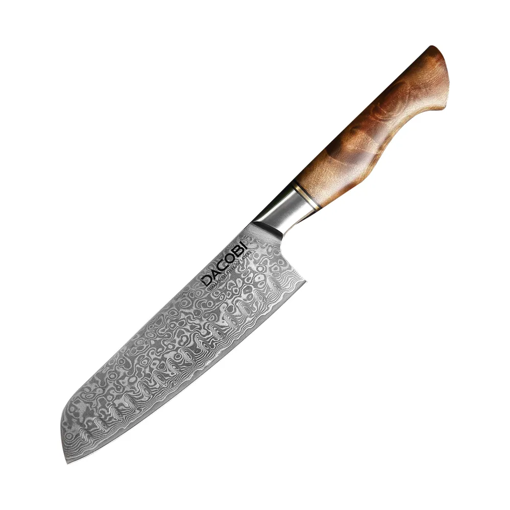 Professioneel Santoku mes C33, Damascus staal 67 lagen