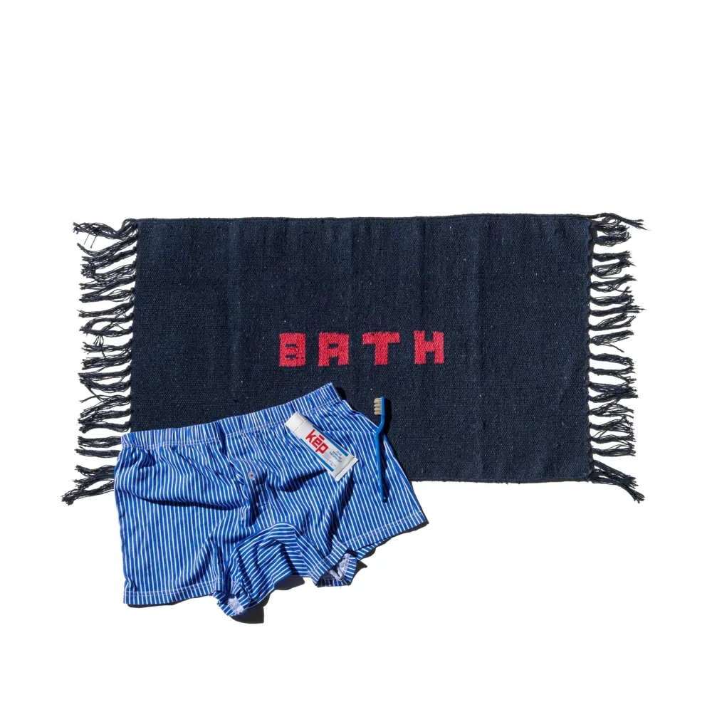 Puebco Badmat Gerecycleerd Garen Blauw 75/45