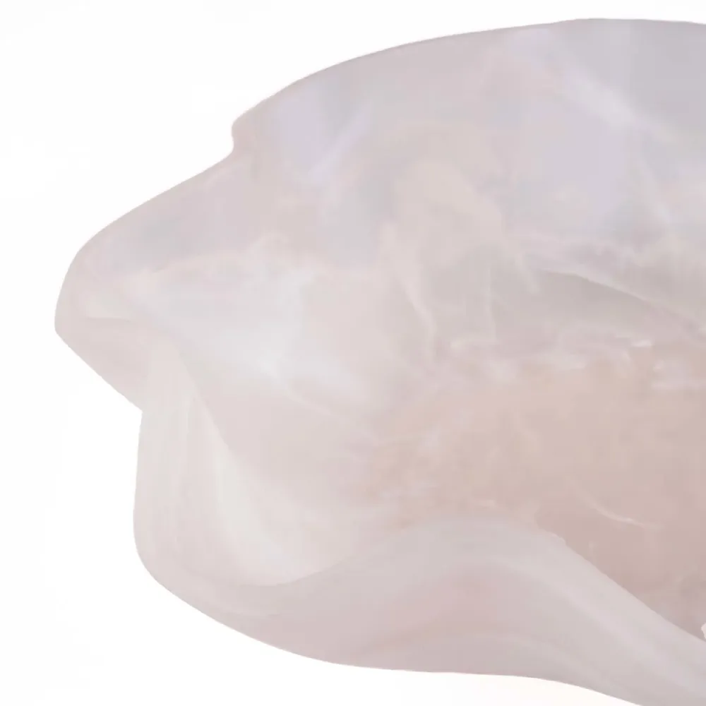 De Resin Organic Fruitschaal - Roze Wit
