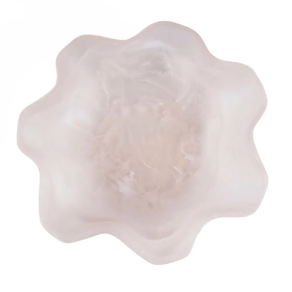 De Resin Organic Fruitschaal - Roze Wit