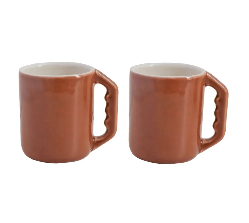 Return to Sender Espresso kopjes - Terracotta - Set van 2