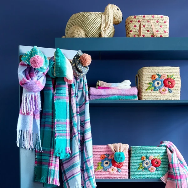 Rice Bunny Storage Basket Woven