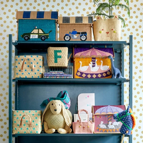 Rice Bunny Storage Basket Woven