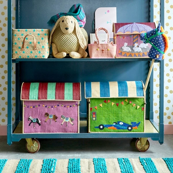Rice Bunny Storage Basket Woven