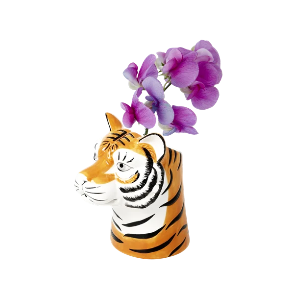 Rice Ceramic Vase Tiger Head Shape