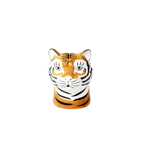 Rice Ceramic Vase Tiger Head Shape