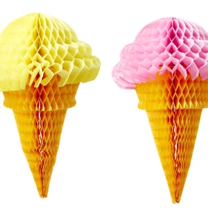 Rice Ice Cream Honeycomb Hanger Yellow or Pink Pink