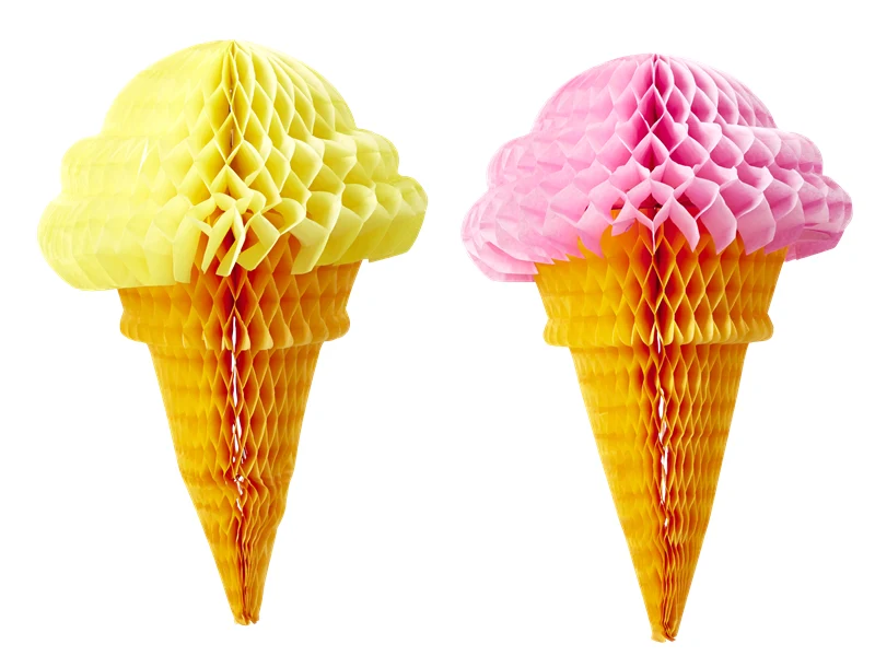 Rice Ice Cream Honeycomb Hanger Yellow or Pink Pink
