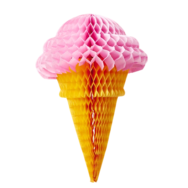 Rice Ice Cream Honeycomb Hanger Yellow or Pink Pink