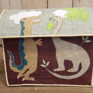 Rice Large Toy Basket Dinosaurs Design