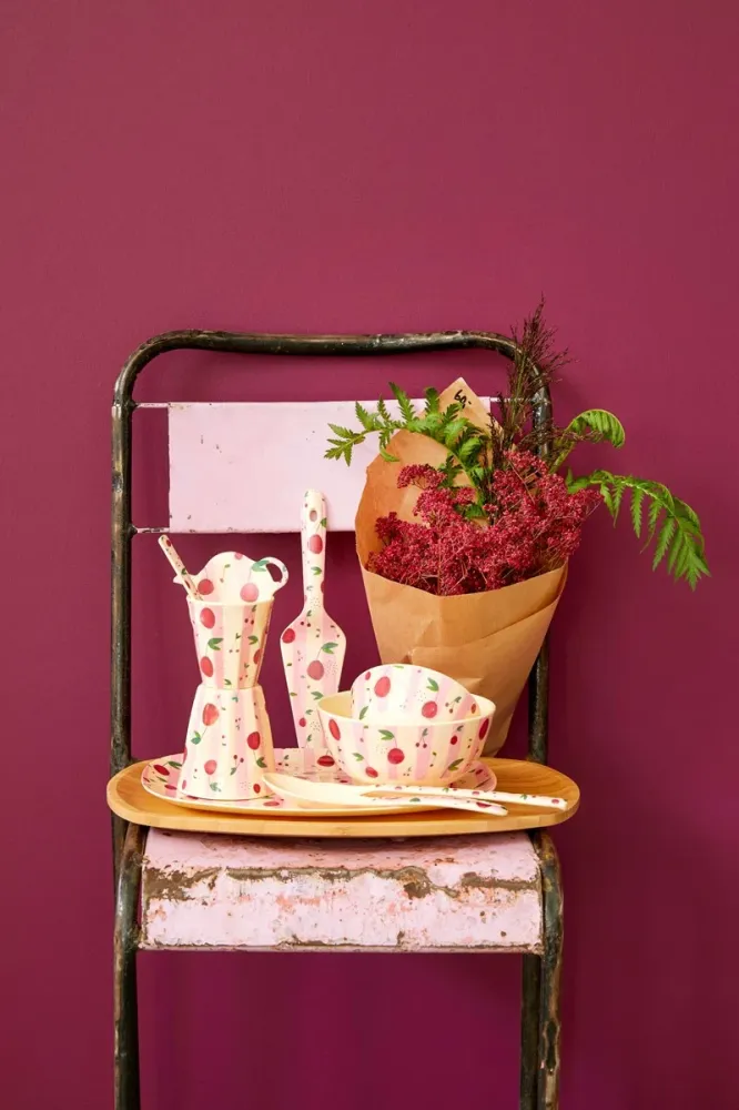 Rice medium melamine cup cherry print
