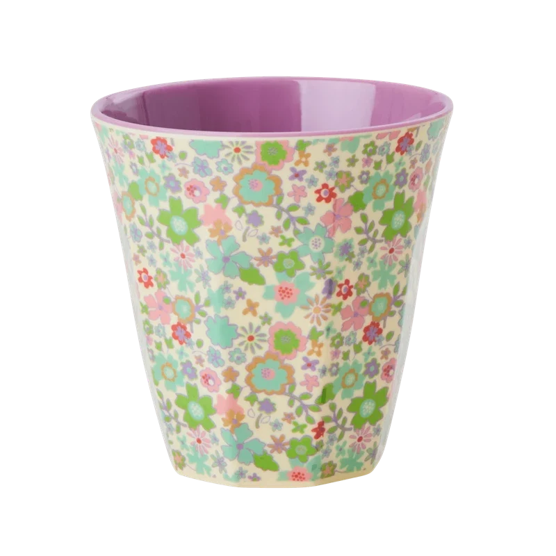 Rice medium melamine cup pastel fall floral print
