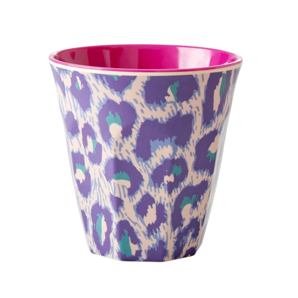 Rice Medium Melamine Cup Two Tone Leopard Print