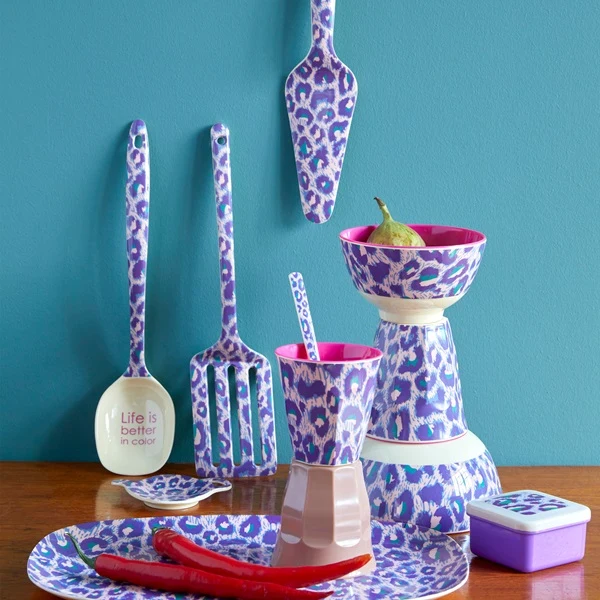Rice Medium Melamine Cup Two Tone Leopard Print