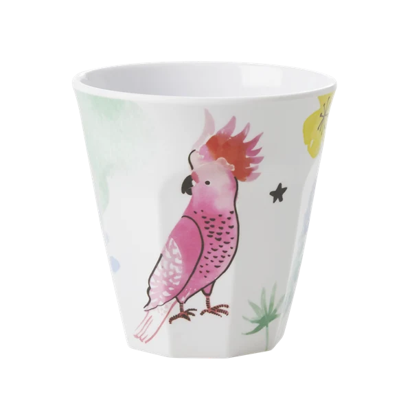 Rice Melamine Cup Cockatoo Print