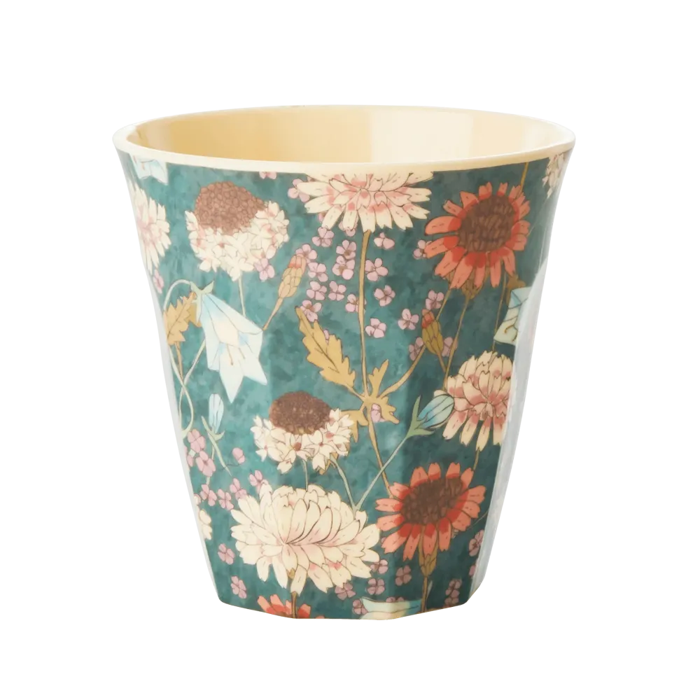 Rice Melamine Cup Fall Flower Print