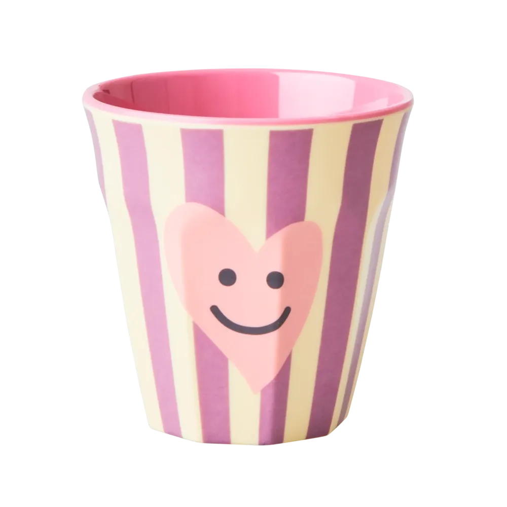 Rice melamine cup heart print