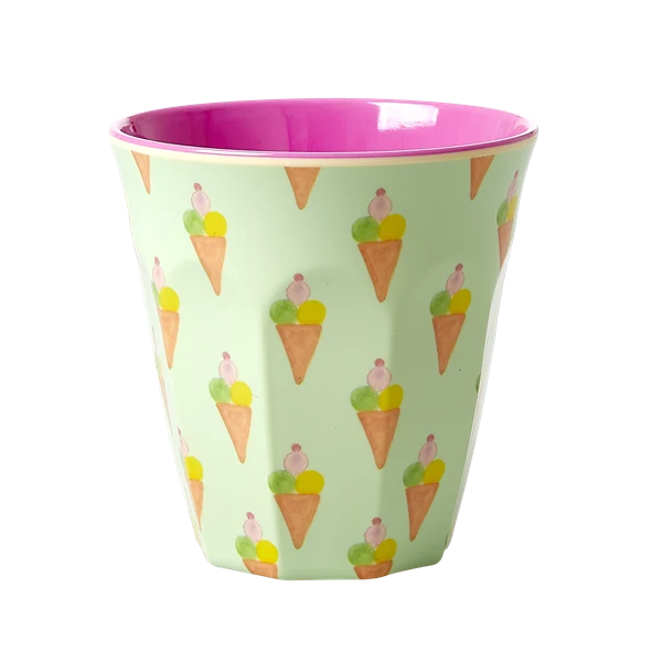 Rice Melamine Cup Ice Cream Print