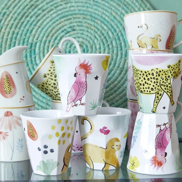 Rice Melamine Cup Leopard Print