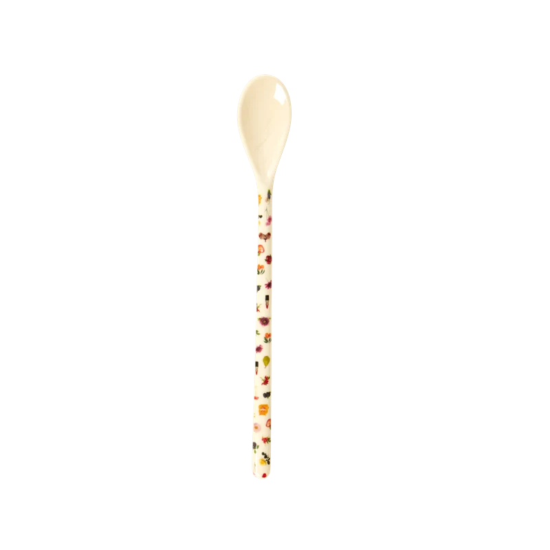 Rice melamine latte spoon 6 assorted colours 1