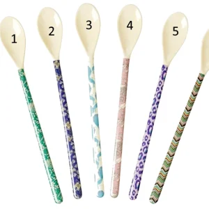 Rice Melamine Latte Spoon 6 Assorted LBC Prints 1