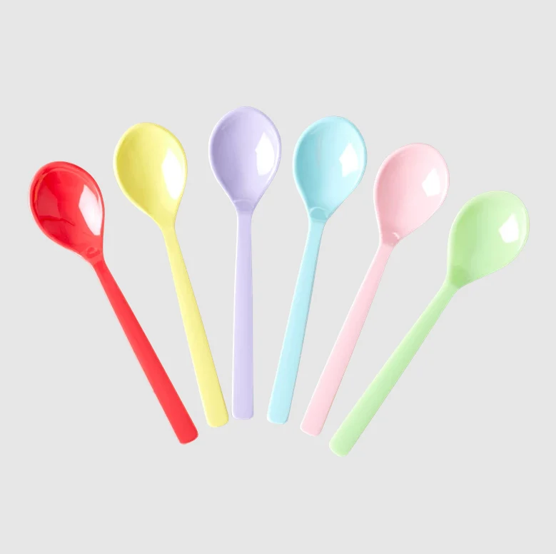 Rice melamine teaspoons 'yippie yippie yeah'prints
