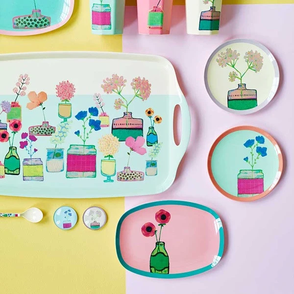 Rice Melamine Tray Flower Display Print