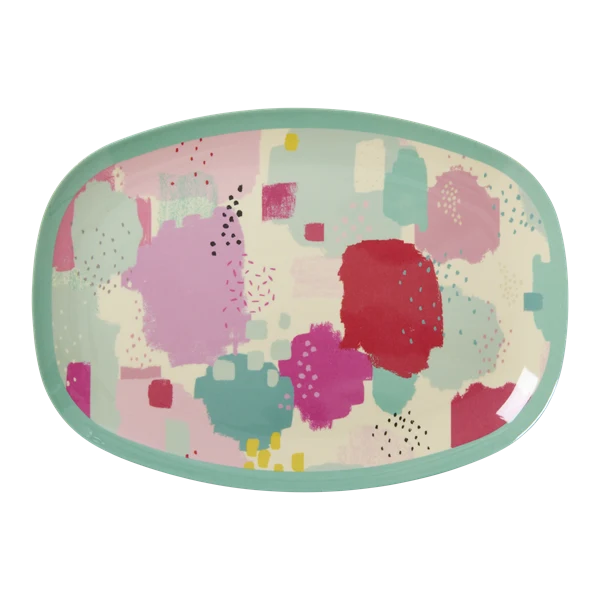 Rice Rectangular Melamine Plate Splash Print