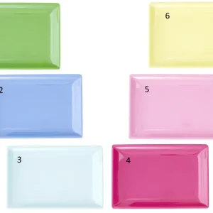 Rice Rectangular Melamine Sushi Tray Assorted Colors Apple