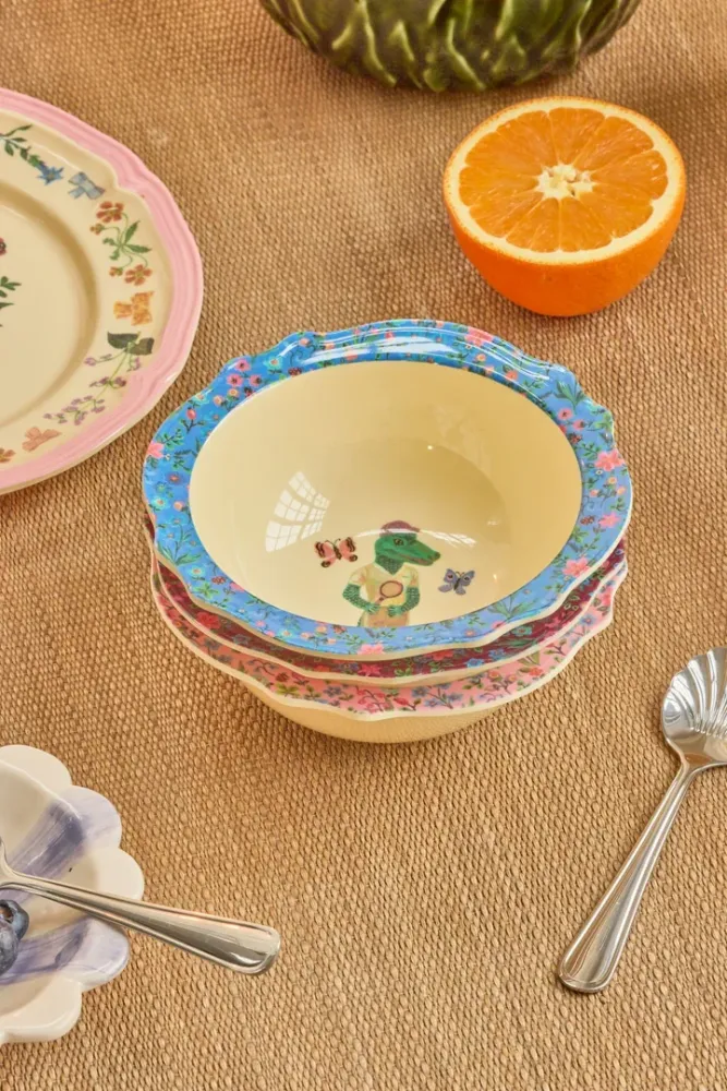 Rice small vintage bowl blue Nathalie Lété Print