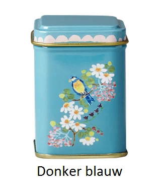 Rice Tin Spice Jar Beautiful Print 5 Assorted Colors Lavendel