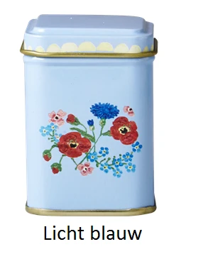 Rice Tin Spice Jar Beautiful Print 5 Assorted Colors Lavendel