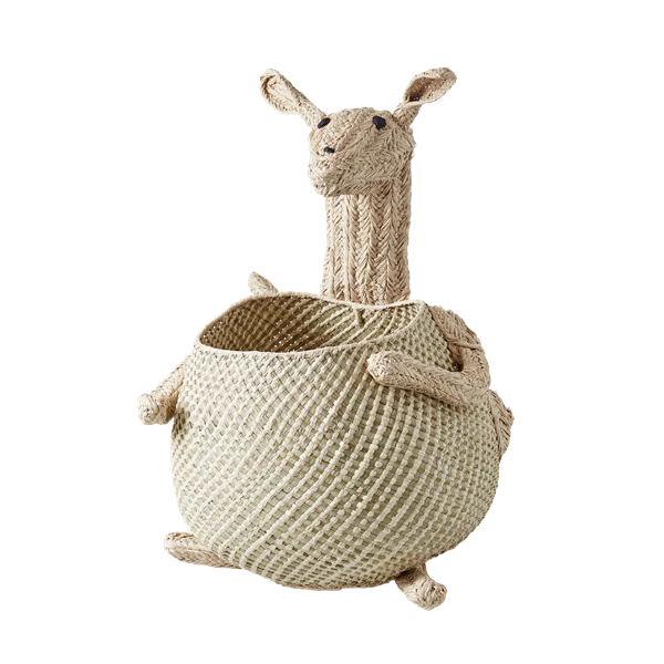 Rice Woven Storage Kangaroo Shape